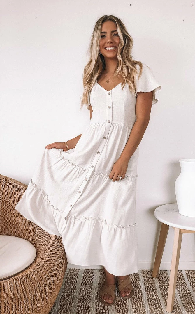 Style Box Celie Dress - Beige CLOTHING 3 Style Box Celie Dress - Beige CLOTHING