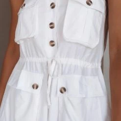 Into Fashion Zefa Playsuit - White