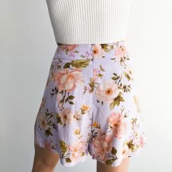 Paper Heart Chateau Shorts - Lilac Print CLOTHING