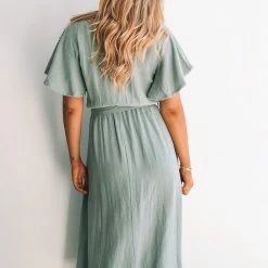 ESTHER & CO. CLOTHING Chatter Dress - Sage