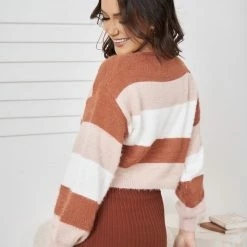 Style Box Cherette Knit - Rust Stripe