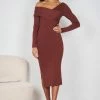 Dream House CLOTHING Claretta Dress - Dark Rust