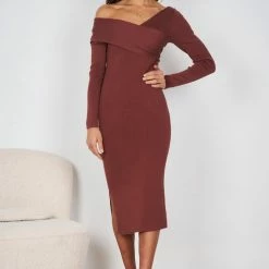 Dream House CLOTHING Claretta Dress - Dark Rust