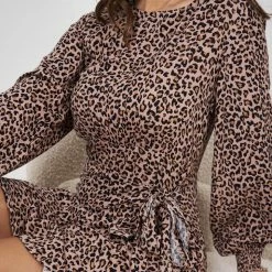 Miracle Fashion Clarette Dress - Leopard Print
