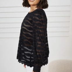 Miracle Fashion Clemantis Top - Black