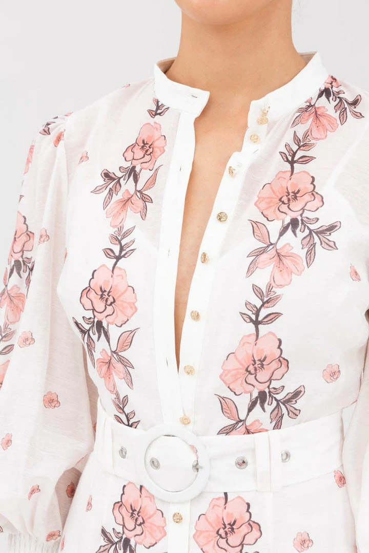 KEEPSAKE THE LABEL Fame Shirt Dress - Porcelain Rose CLOTHING 6 KEEPSAKE THE LABEL Fame Shirt Dress - Porcelain Rose CLOTHING