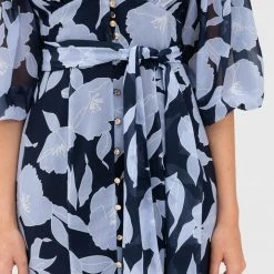 KEEPSAKE THE LABEL CLOTHING Title Midi Dress - Midnight Stencil Floral