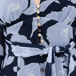 KEEPSAKE THE LABEL CLOTHING Title Midi Dress - Midnight Stencil Floral