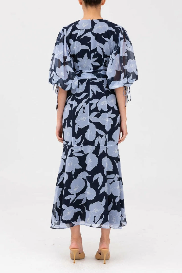 KEEPSAKE THE LABEL CLOTHING Title Midi Dress - Midnight Stencil Floral