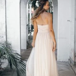 Esther Luxe Dahila Multi-Way Maxi Dress - Soft Peach CLOTHING 32 Esther Luxe Dahila Multi-Way Maxi Dress - Soft Peach CLOTHING