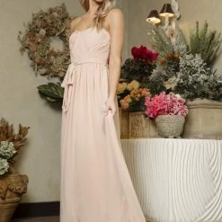 Esther Luxe Dahila Multi-Way Maxi Dress - Soft Peach CLOTHING