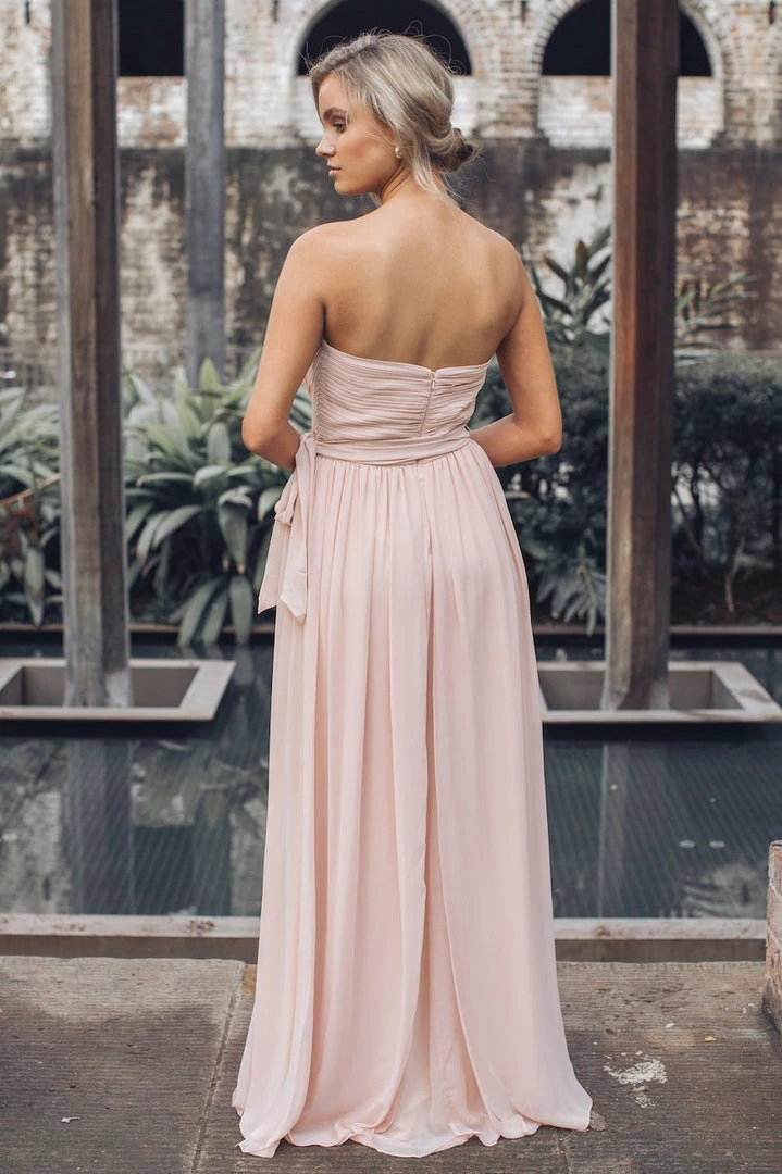 Esther Luxe Dahila Multi-Way Maxi Dress - Soft Peach CLOTHING 6 Esther Luxe Dahila Multi-Way Maxi Dress - Soft Peach CLOTHING