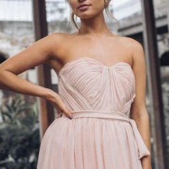 Esther Luxe Dahila Multi-Way Maxi Dress - Soft Peach CLOTHING 30 Esther Luxe Dahila Multi-Way Maxi Dress - Soft Peach CLOTHING