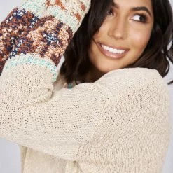 Miracle Fashion CLOTHING Didi Knit - Beige Print 13 Miracle Fashion CLOTHING Didi Knit - Beige Print