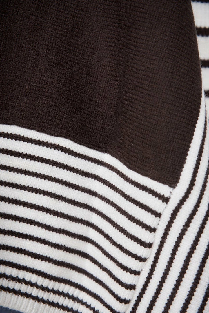 Miracle Fashion CLOTHING Doretta Knit - Coffee Stripe 9 Miracle Fashion CLOTHING Doretta Knit - Coffee Stripe