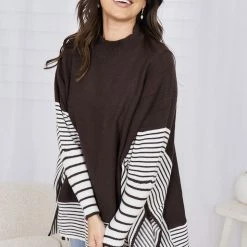 Miracle Fashion CLOTHING Doretta Knit - Coffee Stripe