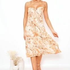 Trendy Gallery Ecology Dress - Peach Print CLOTHING