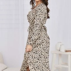 Pink Diamond Evette Dress - Leopard Print CLOTHING