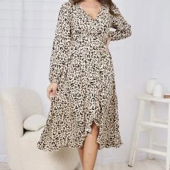 Pink Diamond Evette Dress - Leopard Print CLOTHING