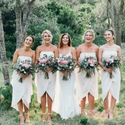 Esther Luxe CLOTHING Fleur Strapless Dress - Ivory