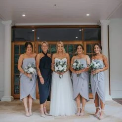 Esther Luxe CLOTHING Fleur Strapless Dress - Silver