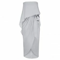 Esther Luxe CLOTHING Fleur Strapless Dress - Silver