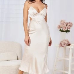 Kaarlo Fashion Pty Ltd Florinda Dress - Champagne CLOTHING