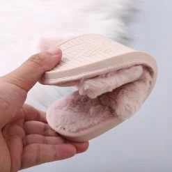 Alibaba Fluffy Slippers - Dusty Blush