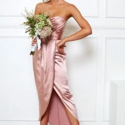 Esther Luxe Frangipani Dress - Blush CLOTHING 21 Esther Luxe Frangipani Dress - Blush CLOTHING