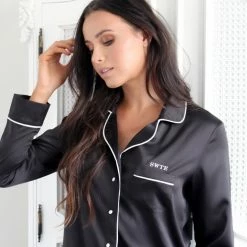 Sleeping With The Enemy Classic Boyfriend Shirt Black 8 Sleeping With The Enemy Classic Boyfriend Shirt Black