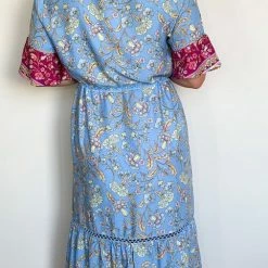 Pink Diamond Hera Dress - Blue Print