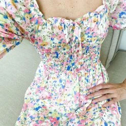 Desire Dacey Dress - Pink Floral CLOTHING