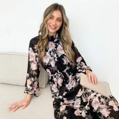 CSA (Lorraine Designs) CLOTHING Almira Dress - Black Print