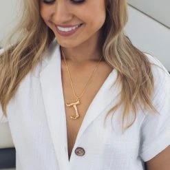 Esther & Co. Jewellery Initials Necklace - Gold