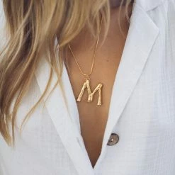 Esther & Co. Jewellery Initials Necklace - Gold