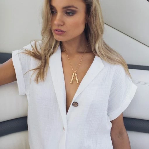 Esther & Co. Jewellery Initials Necklace - Gold