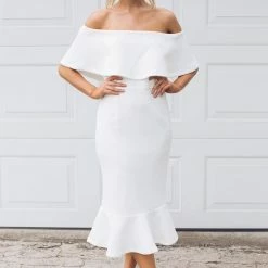 Esther The Label Kirby Dress - White CLOTHING