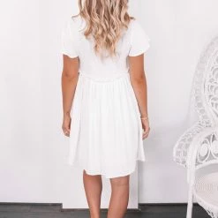 Desire Kylie Dress - White CLOTHING