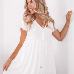 Desire Kylie Dress - White CLOTHING