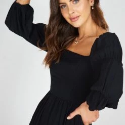 Style Box Leanna Dress - Black CLOTHING