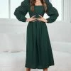 Style Box CLOTHING Leanna Dress - Dark Green