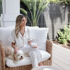 Sleeping With The Enemy Sleepwear & Pyjamas AUTUMN W. THE ENEMY IVORY + TAN