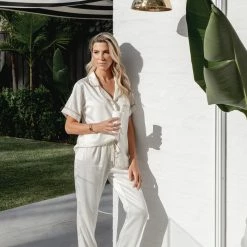 Sleeping With The Enemy Sleepwear & Pyjamas AUTUMN W. THE ENEMY IVORY + TAN