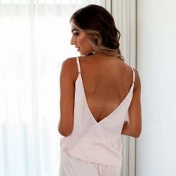 Sleeping With The Enemy LACE CAMI W. SHORTS BABY PINK