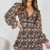 Evermore Fashion Melle Dress - Black Floral 1 Evermore Fashion Melle Dress - Black Floral