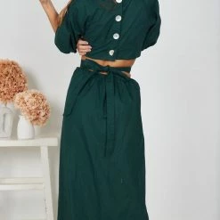 Wild Ginger Paulene Dress - Emerald