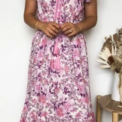 WeLove Fashion Ranya Dress - Pink Print 8 WeLove Fashion Ranya Dress - Pink Print