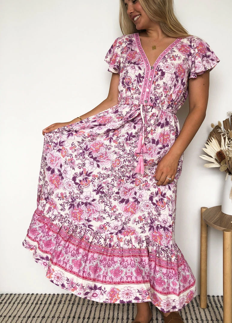 WeLove Fashion Ranya Dress - Pink Print 3 WeLove Fashion Ranya Dress - Pink Print