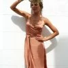 Esther Luxe Poppy Dress - Bronze 2 Esther Luxe Poppy Dress - Bronze