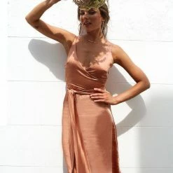 Esther Luxe Poppy Dress - Bronze